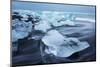 Icebergs on the beach at Jokulsarlon, Iceland, Polar Regions-Miles Ertman-Mounted Photographic Print