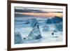 Icebergs on the Black Beach in Southern Iceland-Alex Saberi-Framed Photographic Print