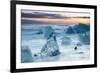 Icebergs on the Black Beach in Southern Iceland-Alex Saberi-Framed Photographic Print