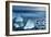 Icebergs on the Black Beach in Southern Iceland-Alex Saberi-Framed Photographic Print