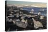 Icebergs on Volcanic Sand Beach at Jokulsarlon, Iceland, Polar Regions-Peter Barritt-Stretched Canvas