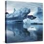 Icebergs Reflected in Water-null-Stretched Canvas