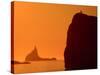 Icebergs Silhouetted at Sunset, Disko Bay, Greenland, August 2009-Jensen-Stretched Canvas