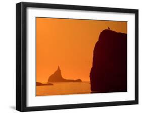 Icebergs Silhouetted at Sunset, Disko Bay, Greenland, August 2009-Jensen-Framed Photographic Print