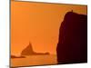 Icebergs Silhouetted at Sunset, Disko Bay, Greenland, August 2009-Jensen-Mounted Photographic Print