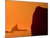 Icebergs Silhouetted at Sunset, Disko Bay, Greenland, August 2009-Jensen-Mounted Photographic Print