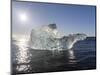 Icebergs , the Vatnajokull National Park, Iceland-Martin Zwick-Mounted Photographic Print