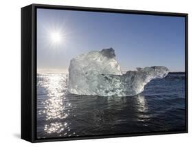 Icebergs , the Vatnajokull National Park, Iceland-Martin Zwick-Framed Stretched Canvas