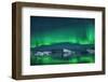 Icebergs under the Northern Lights-Burben-Framed Photographic Print