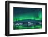 Icebergs under the Northern Lights-Burben-Framed Photographic Print