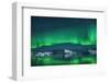 Icebergs under the Northern Lights-Burben-Framed Photographic Print