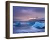 Icebergs Washed Ashore on Breidamerkursandur Black Sands, Near Jokulsarlon Glacial Lagoon-Patrick Dieudonne-Framed Photographic Print