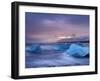 Icebergs Washed Ashore on Breidamerkursandur Black Sands, Near Jokulsarlon Glacial Lagoon-Patrick Dieudonne-Framed Photographic Print