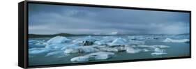 Icebergs-Chris Madeley-Framed Stretched Canvas