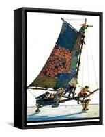 "Iceboat,"February 4, 1928-Eugene Iverd-Framed Stretched Canvas