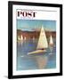 "Iceboating in Connecticut" Saturday Evening Post Cover, November 28, 1959-John Clymer-Framed Giclee Print