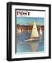 "Iceboating in Connecticut" Saturday Evening Post Cover, November 28, 1959-John Clymer-Framed Giclee Print