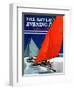 "Iceboats Racing," Saturday Evening Post Cover, February 18, 1939-Ski Weld-Framed Giclee Print