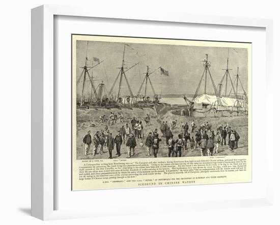 Icebound in Chinese Waters-Joseph Nash-Framed Giclee Print