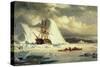 Icebound Ship, C.1880-William Bradford-Stretched Canvas