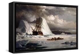 Icebound Ship-William Bradford-Framed Stretched Canvas