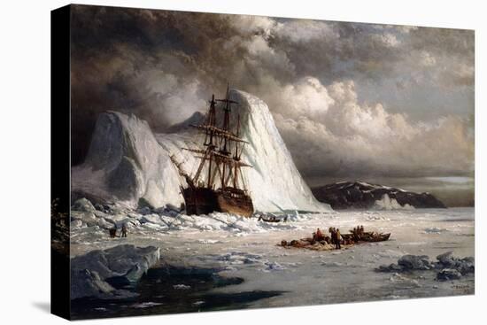 Icebound Ship-William Bradford-Stretched Canvas