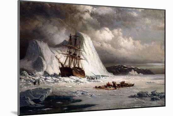 Icebound Ship-William Bradford-Mounted Giclee Print