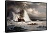 Icebound Ship-William Bradford-Framed Stretched Canvas