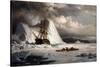 Icebound Ship-William Bradford-Stretched Canvas