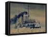 Icebreaker Krasin Among Ice Floes in the Barents Sea, 1932-null-Framed Stretched Canvas