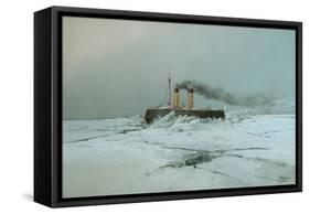 Icebreaker Yermak, 1898-Nikolai Nikolayevich Karasin-Framed Stretched Canvas