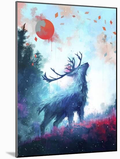 Iced Deer-Seerlight-Mounted Giclee Print