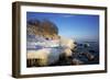 Iced Up Brodten Shore Near TravemŸnde in the Morning Light-Uwe Steffens-Framed Photographic Print