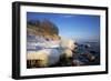 Iced Up Brodten Shore Near TravemŸnde in the Morning Light-Uwe Steffens-Framed Photographic Print