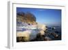 Iced Up Brodten Shore Near TravemŸnde in the Morning Light-Uwe Steffens-Framed Photographic Print