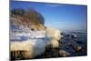 Iced Up Brodten Shore Near TravemŸnde in the Morning Light-Uwe Steffens-Mounted Photographic Print