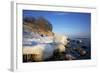 Iced Up Brodten Shore Near TravemŸnde in the Morning Light-Uwe Steffens-Framed Photographic Print