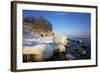 Iced Up Brodten Shore Near TravemŸnde in the Morning Light-Uwe Steffens-Framed Photographic Print