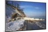 Iced Up Brodtener Ufer (Steep Coast) Near TravemŸnde in the Morning Light-Uwe Steffens-Mounted Photographic Print