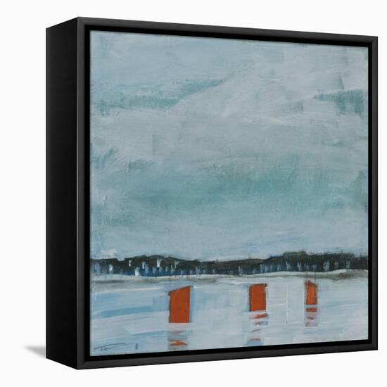 Icefishing Village-Tim Nyberg-Framed Stretched Canvas