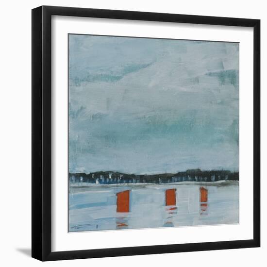 Icefishing Village-Tim Nyberg-Framed Giclee Print