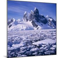 Iceflow off the Rugged West Coast of the Antartic Peninsula, Antarctica-Geoff Renner-Mounted Photographic Print