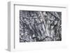Iceland, abstract ash and ice formation on the Solheimajokull Glacier.-Mark Williford-Framed Photographic Print