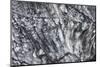 Iceland, abstract ash and ice formation on the Solheimajokull Glacier.-Mark Williford-Mounted Photographic Print