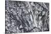 Iceland, abstract ash and ice formation on the Solheimajokull Glacier.-Mark Williford-Stretched Canvas