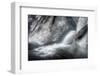 Iceland, abstract ice, ash and meltwater flume on the Solheimajokull Glacier.-Mark Williford-Framed Photographic Print