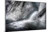 Iceland, abstract ice, ash and meltwater flume on the Solheimajokull Glacier.-Mark Williford-Mounted Photographic Print