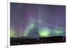 Iceland, Akureyri. Northern Lights glowing.-Ellen Goff-Framed Photographic Print