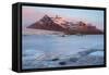 Iceland, Austurland , First Lights of Dawn in a Glacier Lagoon-Salvo Orlando-Framed Stretched Canvas