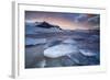 Iceland, Austurland , Sunset at Jokulsarlon Glacier Lagoon-Salvo Orlando-Framed Photographic Print